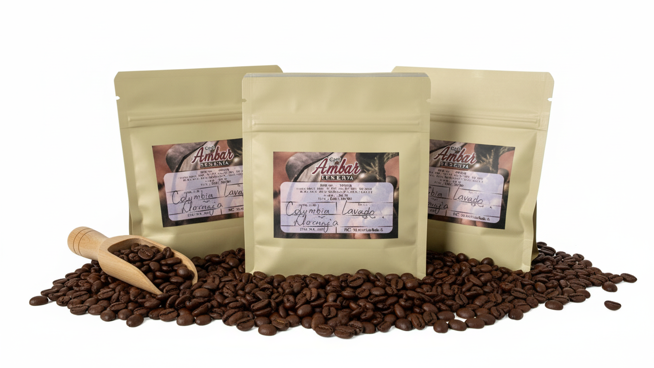 CAFE AMBAR, ESPECIAL POR 125 GRAMOS. Un cuarto de libra.