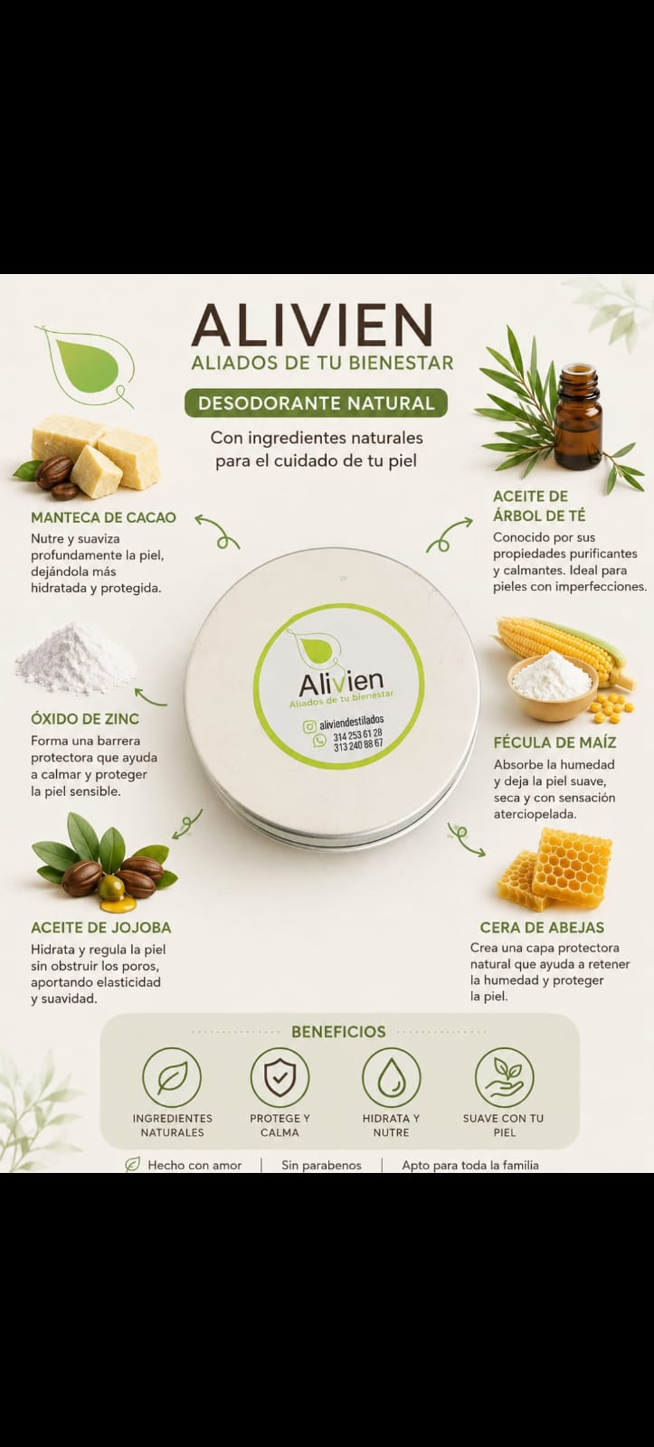 Desodorante tea tree / Alivien