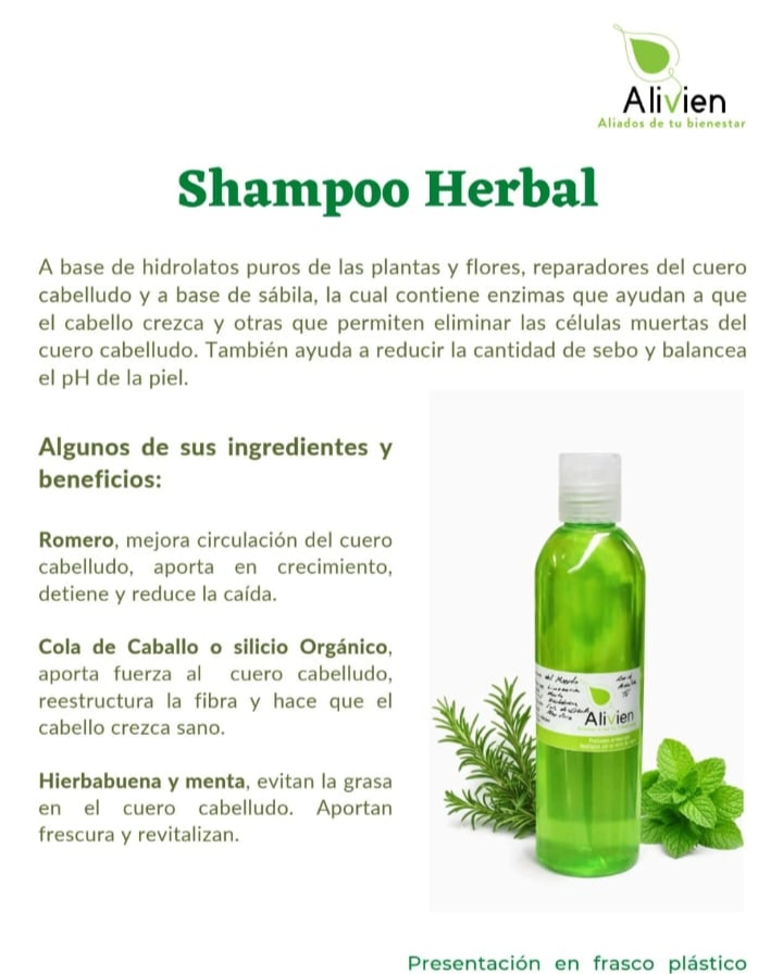 Shampoo Herbal Romero/ Alivien