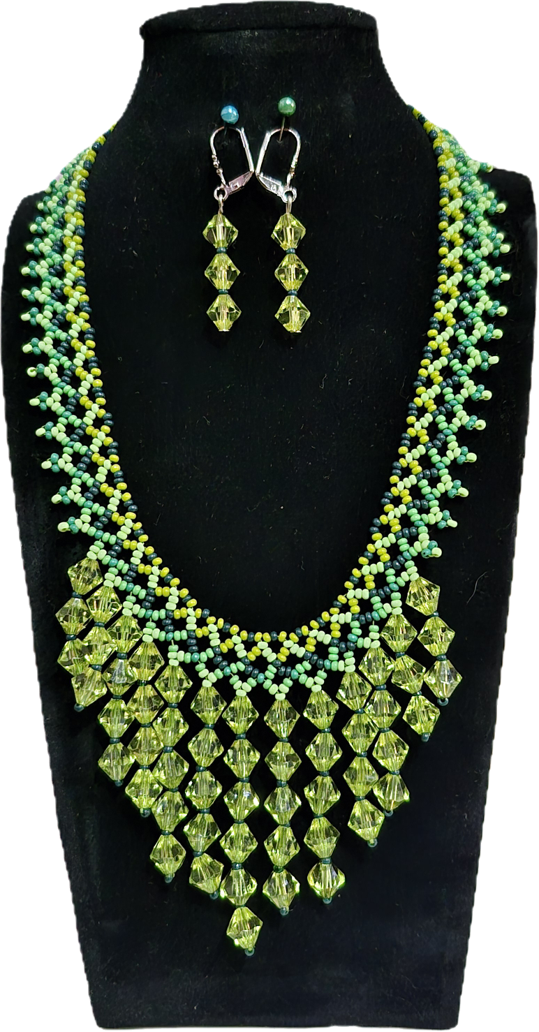 Collar y aretes- Selva Viva