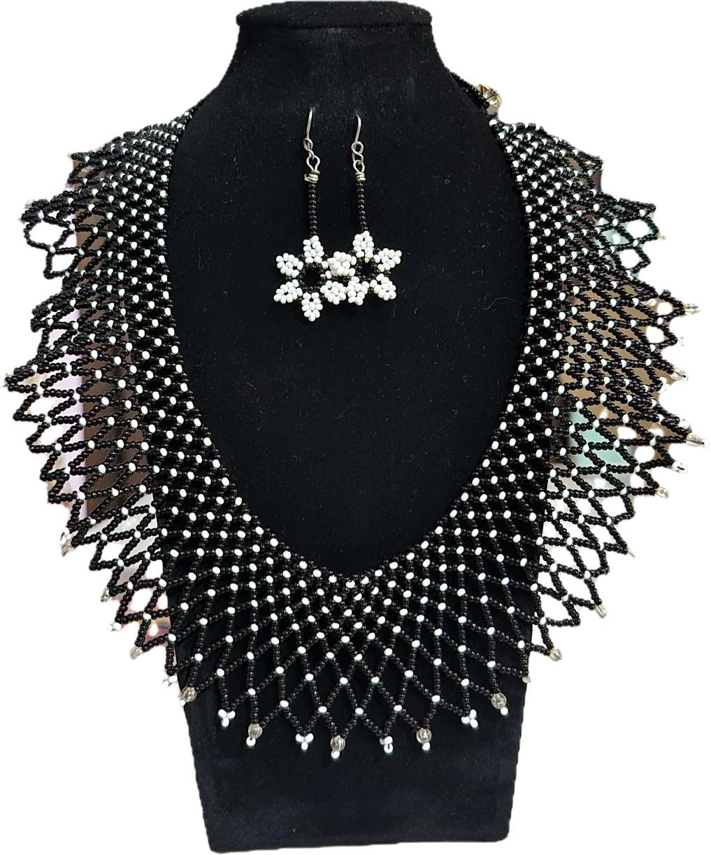 Collar y aretes- Noche Estrellada